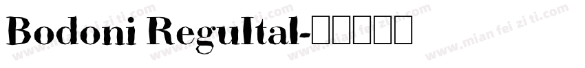 Bodoni ReguItal字体转换